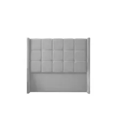 MUEBLES MODENZA - Cabecera Alta Atenas Brazo Recto - 1.5 Plz - Gris Claro