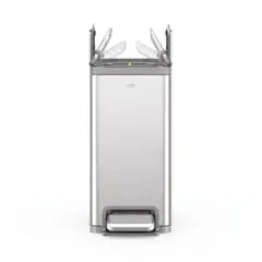 EKO - Basurero pedal acero tapa Alas X-Wing 10L plata