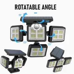 GENERICO - LUZ SOLAR 4 CUERPOS 198 LEDS