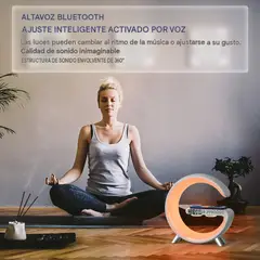GENERICO - Lámpara Inteligente multifuncion G Parlante Bluetooth Cargador Inalámbrico 15W