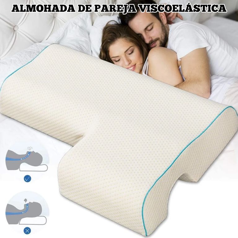 Almohada De Parejas Ortopédico De Espuma Viscoelástica Memory Foam