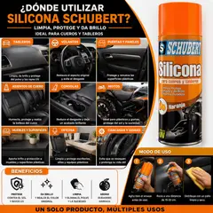 SCHUBERT - Silicona Para Cueros y Tableros Naranja - SCHUBERT