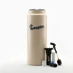 ROTOPLAS - Tanque de agua vertical Slim 1,000L color arena Rotoplas