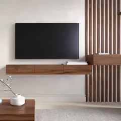 VENTITAS HOME - Mesa de TV Flotante 45” Paulina con Módulo Auxiliar Ventitas Home Color Gales