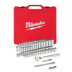 Milwaukee - Juego de 56 piezas de dados y matraca de 3/8" Milwaukee 48-22-9008