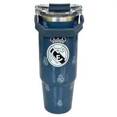 REAL MADRID - Mug Vaso Acero Termico Real Madrid Futbol Azul 900 ML