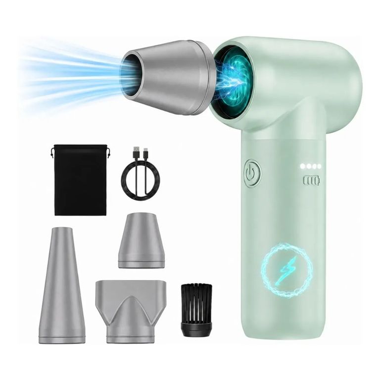 Soplador De Aire Inalámbrico 180000 Rpm 9000mah Recargable Verde