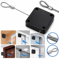 OEM - Cierrapuertas Automático  con Cable de Tracción Ajustable para Hogar, Oficina y Comercio