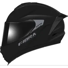 CES - Casco Moto Fibra Byte Stream Negro Mate Transparente