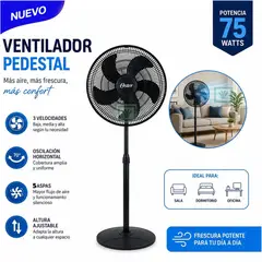 OSTER - Ventilador Oster de Pedestal 18" 75 Watts 3 Velocidades EOSVELIST1631