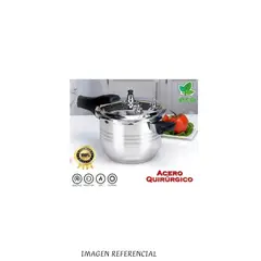 GENERICO - OLLA A PRESIÓN 3L BRIKENIA ACERO QUIRÚRGICO TECNOLOGIA ALEMANIA
