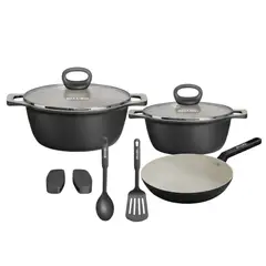RECORD - Juego de Ollas Record Ceramic Black 5 piezas