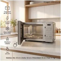 Whirlpool - Microondas Whirlpool 30 Litros 900W WM2011D Descongelado Digital