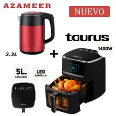 Taurus - Combo Freidora de Aire Taurus Silver Fryer 5L -Hervidor 2.3LR