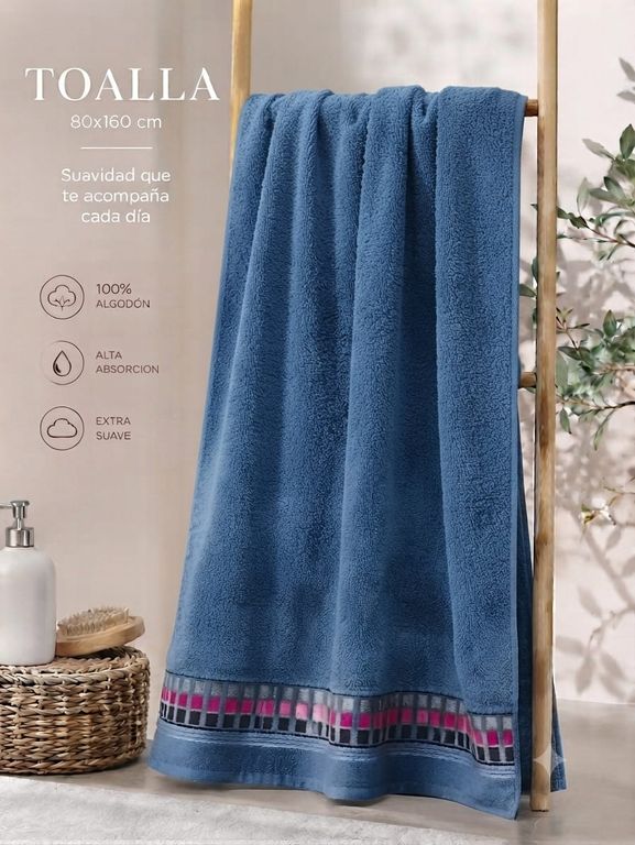 TOALLA DE BAÑO DE ALGODON 160CM X 80CM