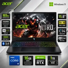 ACER - Laptop Acer Nitro V15  i9 16GB 1TB RTX5060 15.6 Black ANV15-52-98KV