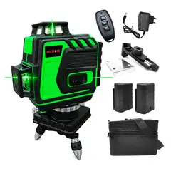 GENERICO - NIVELADOR LASER 12 LINEAS COLOR AZÚL BASE METÁLICA