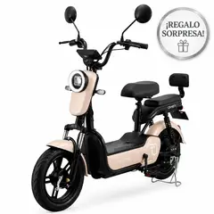 FUTUR - Bicimoto Eléctrica OXEN 25kmh, 35km, 350W Greige - Batería de Litio Extraíble