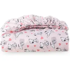SNOOPY - SABANA SNOOPY ROSA 2 PLAZAS
