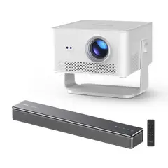 MAGCUBIC - Combo Proyector Magcubic HY450 Max 1100 ANSI lumenes + Barra de Sonido 2.1 Canales Remax RTS-20 80W