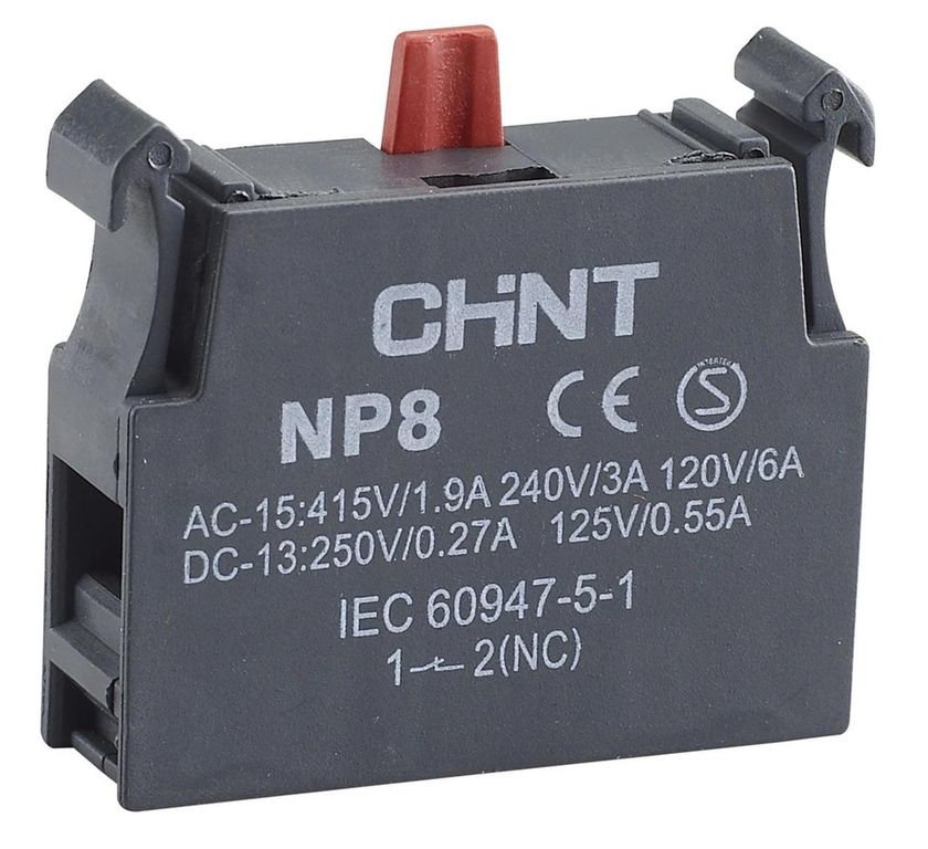 Block de Contacto 1NC NP8 CONTAC-NC CHINT para Pulsador Serie NP8