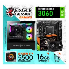 NVIDIA - PC Gamer AMD Ryzen 5 5500 - RTX 3060 12GB - RAM 16GB - SSD 1TB".