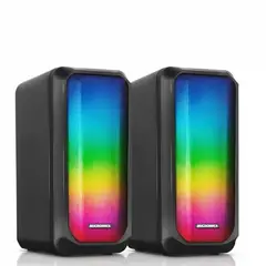 MICRONICS - Parlantes para Pc  2.5 conexión Rgb Usb Negro
