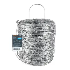 Truper - Rollo de alambre de púas de 200 m, BWG 17.5, TRUPER