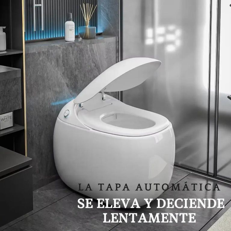 Inodoro Inteligente Automático Curvo con Pantalla LED, Bidé y Control Remoto