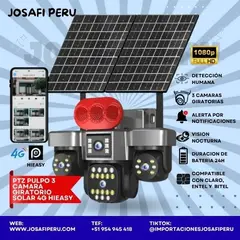 GENERICO - Ptz Pulpo 3 cámara giratorio  solar 4g HiEasy
