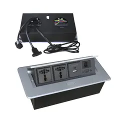 OPALUX - Tomacorriente Empotrable Escritorio 2 Tomas HDMI RJ45 USB-C/A Opalux OP-UTS4DG