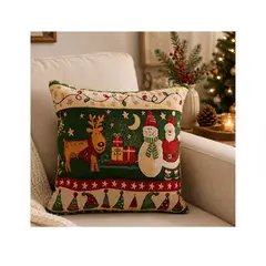 GENERICO - Cojín Decorativo Navideño villa navideña