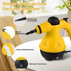 GENERICO - LIMPIADOR A VAPOR PORTATIL  DE MANO MULTIUSOS COLOR AMARILLO