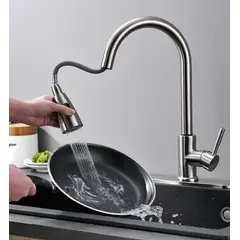 GENERICO - GRIFERIA COCINA ACERO INOXIDABLE FRIO Y CALIENTE