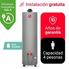 Rheem - TERMOTANQUE A GAS 114L GLP RHEEM - GAS DE BALÓN