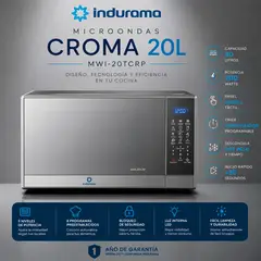 INDURAMA - Horno microonda INDURAMA 20 litros MWI-20TCRP