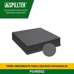 GENERICO - PAÑOS ABSORBENTES UNIVERSALES 40X50CM 200G EN BOLSA X 200UND PU40502 SPILLTEK
