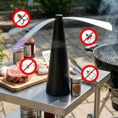 GENERICO - Ahuyentador Ecológico de Moscas Portátil para Alimentos y Picnic en Campo y Playa