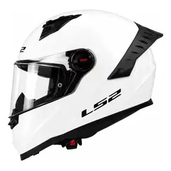 LS2 - Casco Ls2 Cosmos Blanco Brillo Escarchado Visor Trasparente