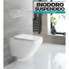 XM - INODORO COMPLETO SUSPENDIDO CUADRADO BLANCO INS5203