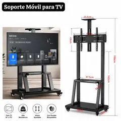 GENERICO - Pedestal Móvil para TV con Ruedas – Soporte para Pantallas de 32” a 75”