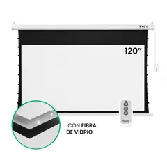 JOTA STORE - Ecran Eléctrico Tensionado Evox Pantalla de 120 Pulgadas con Fibra de Vidrio