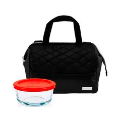 PYREX - Lonchera Pyrex Ejecutiva Negra Termica + Taper 470ml - 300523