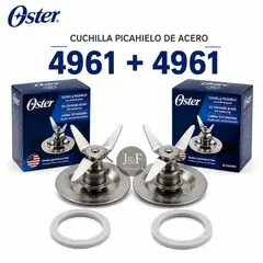 OSTER - CUCHILLA PICAHIELO BLSTAA4961 OSTER ORIGINAL DE 4 ASPAS ACERO INOXIDABLE