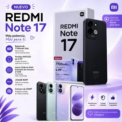 XIAOMI - XIAOMI REDMI NOTE 17 6GBROM 256GB NUEVO - COLOR NEGRO.