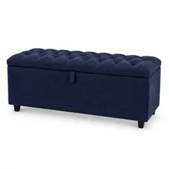 GENERICO - Baúl Capitoné Banqueta Ada Azul 1m