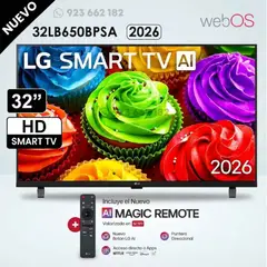 LG - Televisor LG Smart TV 32" Pulg HD 32LB650BPSA con webOS y AI ThinQ Modelo 2026 + Control Magic