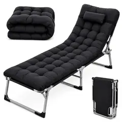 INSPIRA MARKET - Silla Reclinable Plegable Portátil 4 Posiciones para Descanso