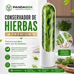 GENERICO - Conservador Premium De Hierbas Frescas Con Tapa Transparente y Control de Humedad Para Refrigerador