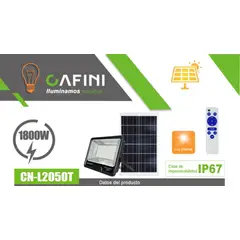 CAFINI - Reflector Solar LED Cafini 1800W IP67 + Panel Monocristalino y Control Remoto (CN-L2050T)
